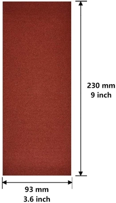 9*3.6inch 빨간 산화알루미늄 훅과 목제 돌 건조 벽을 위한 루프 샌더 시트