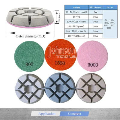 50 Grit 3 " 화강암 골재 콘크리트 다이아몬드 샌딩은 제거 스크래치를 패드를 댑니다