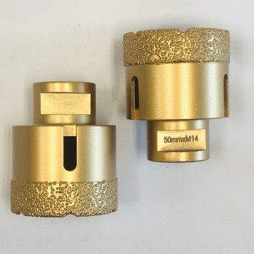 4 PC M14 50 밀리미터가 납땜 다이아몬드공구 드릴 비트 최소값 조각을 진공기기로 청소합니다