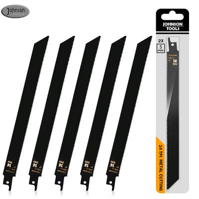5 패키지 9 인치 14TPI 톱살 잎 Cast-iron Bi-Metal Sabre Saw Blades 중금속 절단