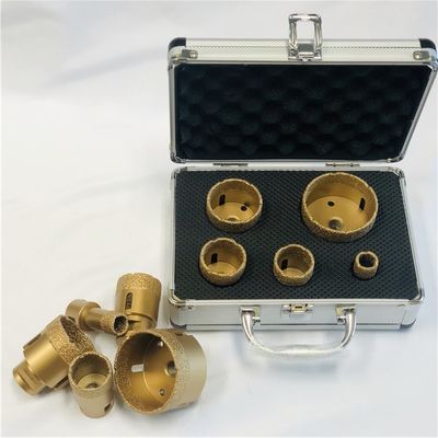알루미늄 상자 5 PC는 납땜 M14 다이아몬드 코아 드릴 비트 세트를 진공기기로 청소합니다