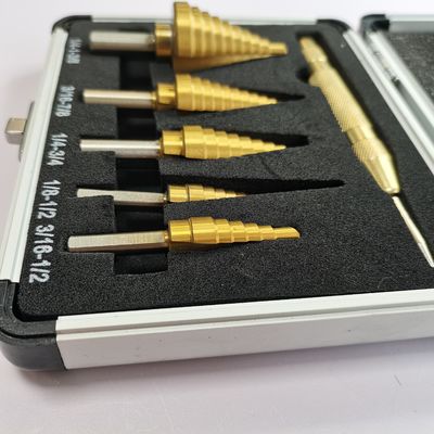 8 PCS HSS 티타늄 질화물 코팅 고속 스틸 스텝 비트